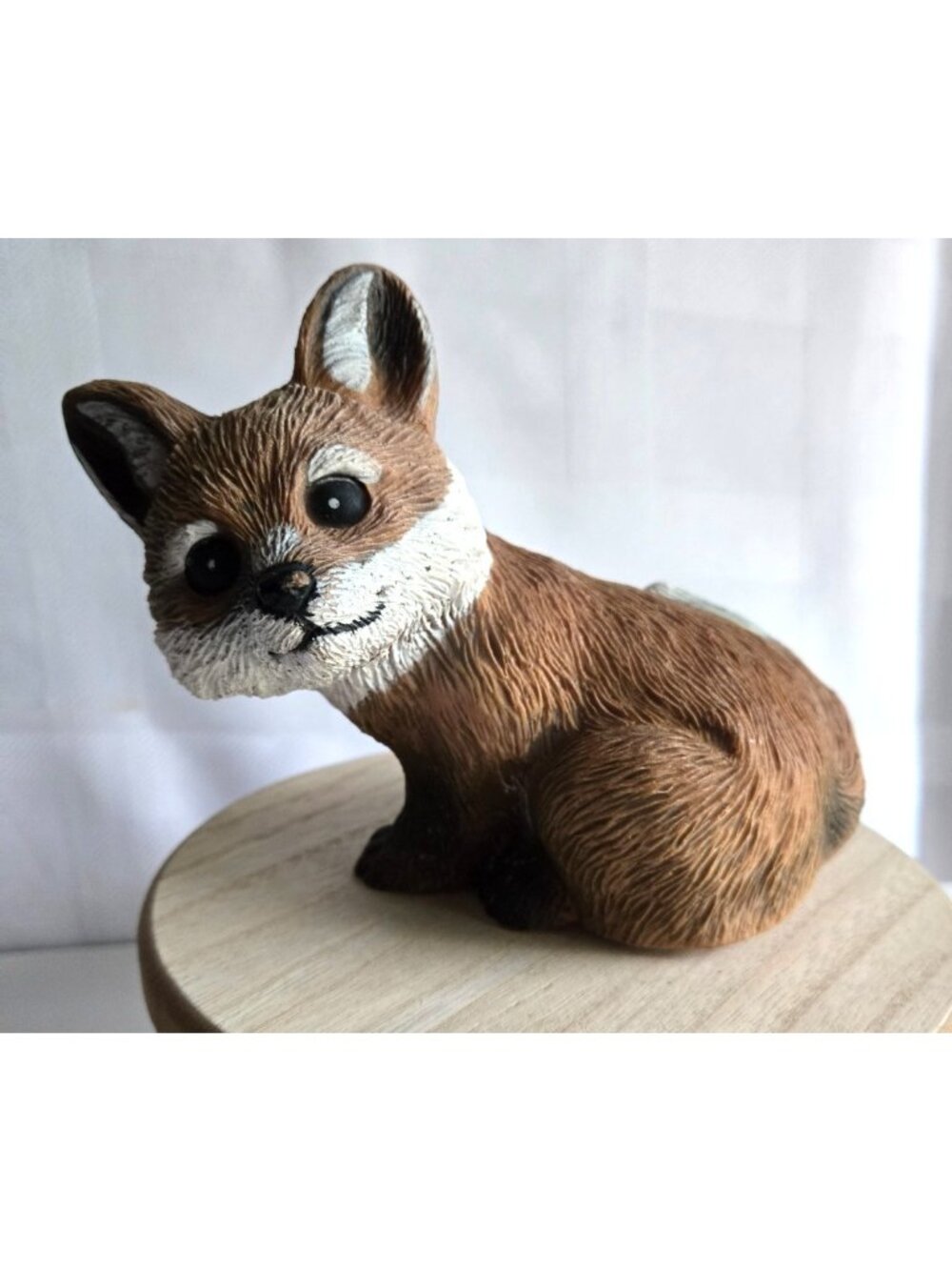 Fox Resin Garden Figurine with Rocks Inside to Stabilize in the Garden